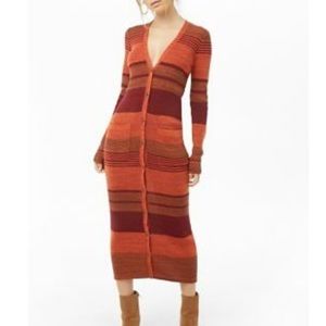 Forever 21- Striped button-front cardigan dress